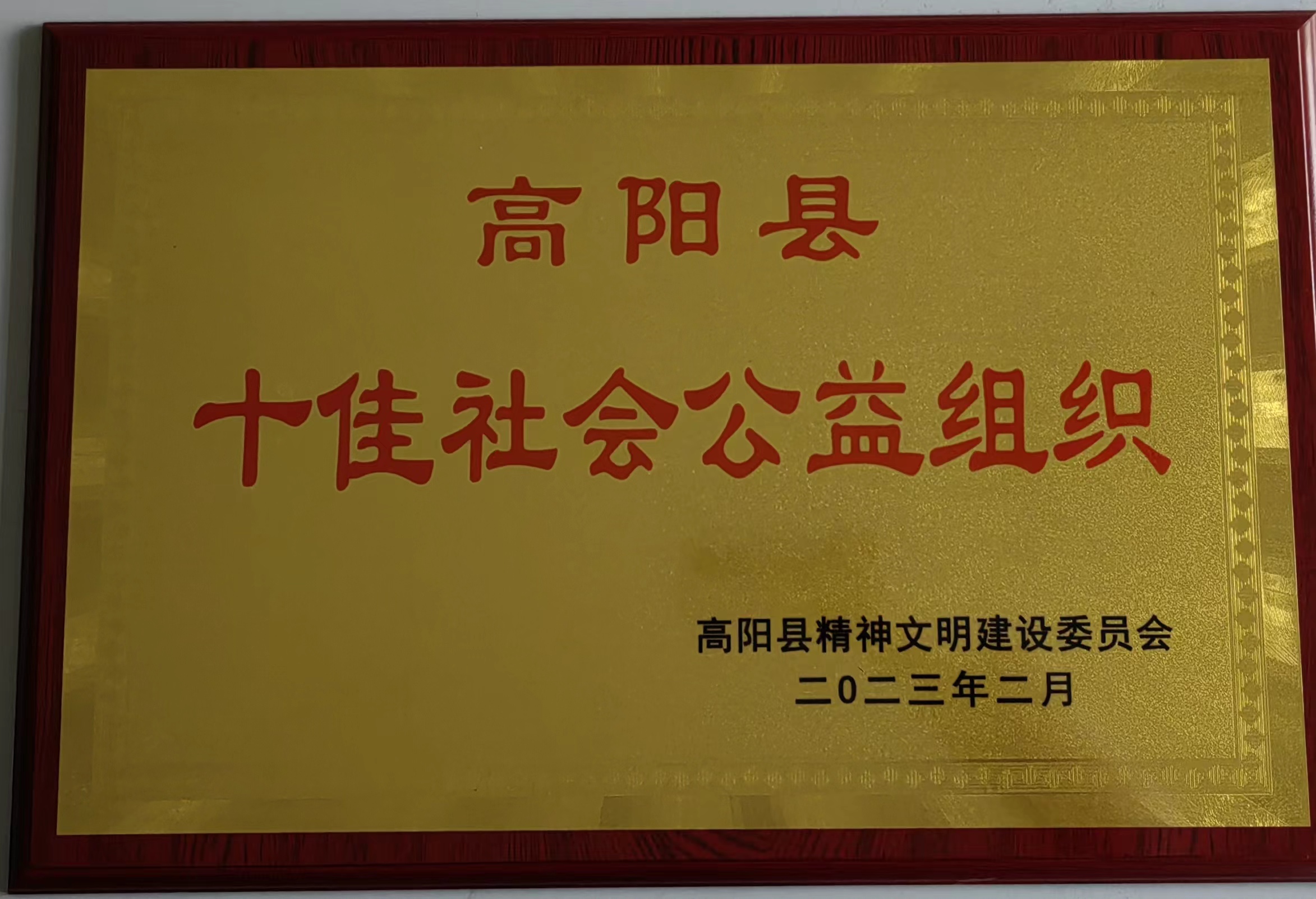 喜報(bào)！高陽縣瑞春紡織榮獲“十佳社會(huì)公益組織”稱號(hào)